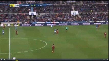 Selimovic  Red Card - Strasbourg vs Metz  1-2  01.04.2018 (HD)