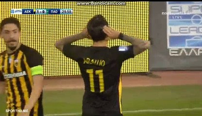 Araujo    Goal  HD    AEK Athens FC 1 - 0	 Panathinaikos  01-04-2018