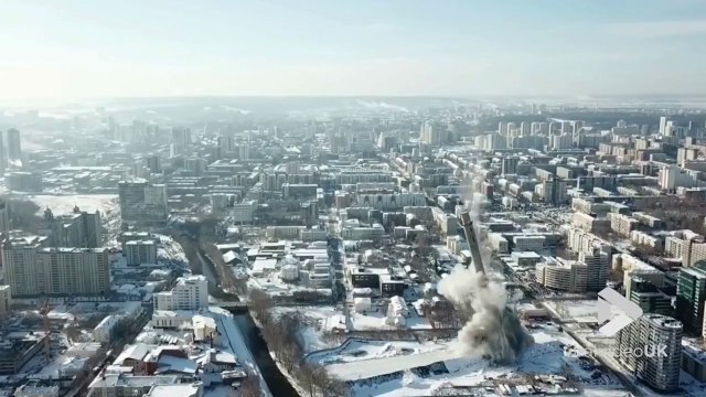 Démolition d'une tour Télévisuelle de l'URSS en Russie !