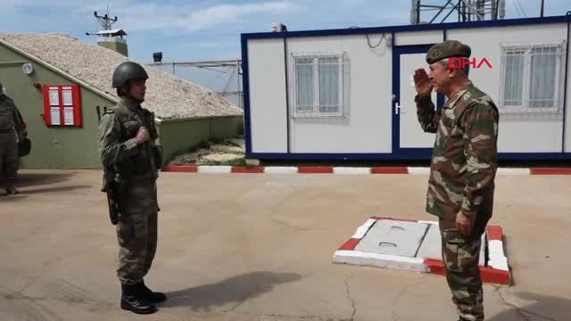 Hatay Genelkurmay Başkanı Orgeneral Akar, Sınır Birliklerini Denetliyor