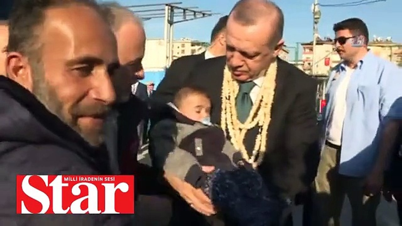 Cumhurbaşkanı Erdoğan, Kerim bebekle buluştu