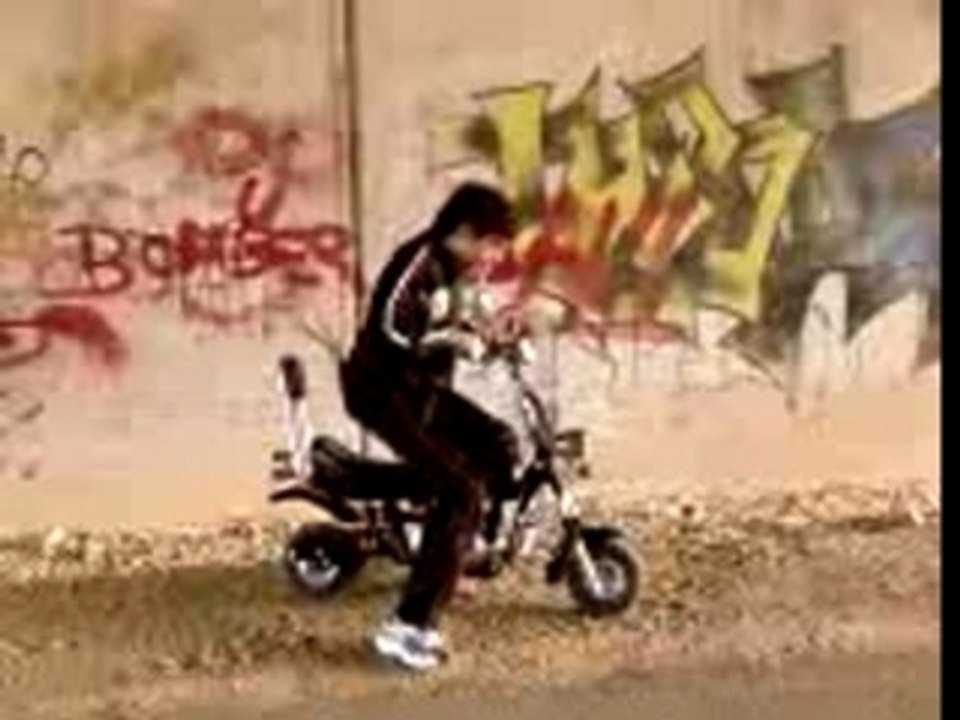 Dani y titi en moto