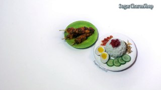 Malaysian Miniature Satay & Nasi Lemak - Polymer Clay Tutorial