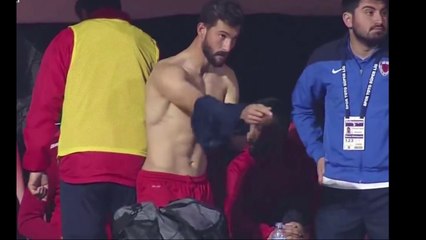 Shirtless Turkish footballers hot bulge and jiggly ass