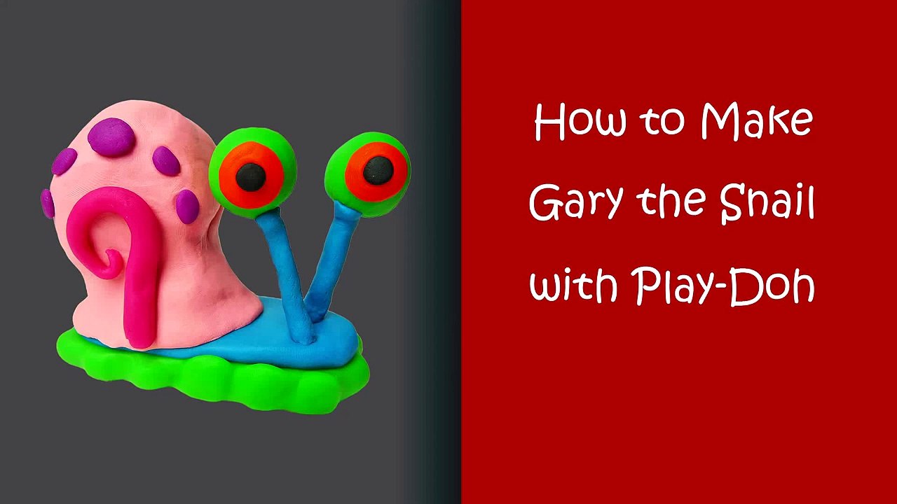 Play Doh Gary the Snail from Spongebob - How to make with playdoh