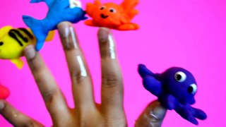 Finger Family Nursery Rhyme With Play Doh Sea Animals -Shark,Octopus,fish-Kids Z Fun