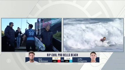 Adrénaline - Surf : Rip Curl Pro Bells Beach, Men's Championship Tour - Round 3 heat 4