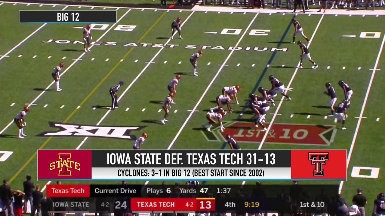 Marcel Spears Jr. Returns Interception for TD in Iowa State's Blowout Win Over Texas Tech