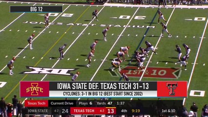 Marcel Spears Jr. Returns Interception for TD in Iowa State's Blowout Win Over Texas Tech