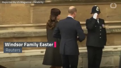 Pregnant Duchess Kate Attends Easter Service