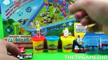 Play Doh Kinder Surprise Eggs Barbie Cars Candy Thomas And Friends toys Mickey Mouse Clubhouse