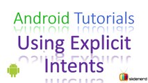 23 Android Intent Tutorial Explicit Intents Part 1 |