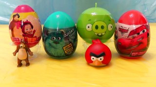 Videos de Angry Birds surprise I Kinder Toys Show Videos For Children Masha and the Bear,Monsters