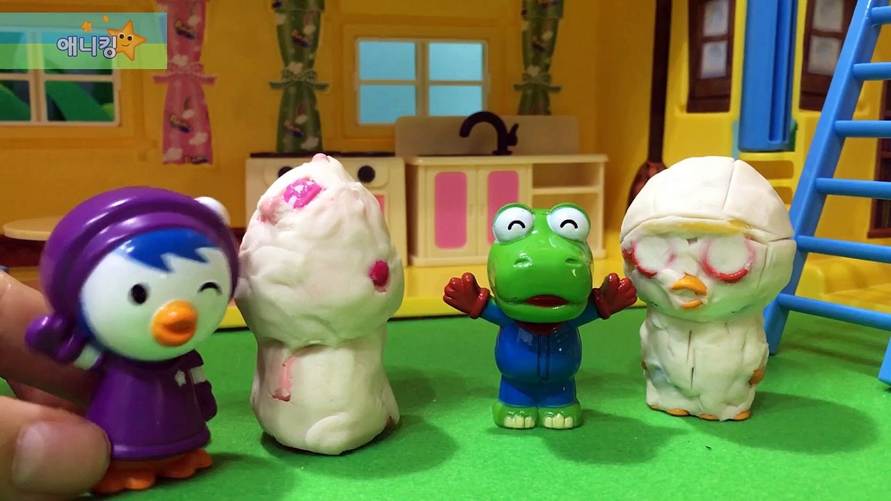 공포특집 저주받은 조각상_뽀로로 장난감 애니 상황극 pororo toys animation 애니킹