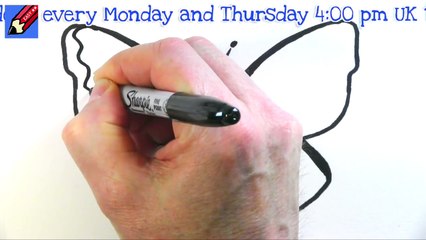 How to draw a butterfly real easy for kids and beginners