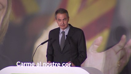 Zapatero recuerda a Carme Chacón