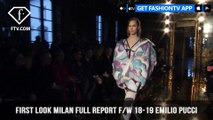 Emilio Pucci Curlicue Archive Prints First Look Milan Full Report F/W 2018-19 | FashionTV | FTV