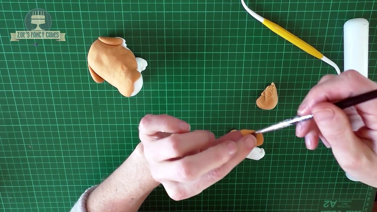 Corgi cake topper fondant or polymer clay model