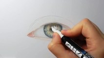 Drawing, Coloring an eye with colored pencils | Emmy Kalia