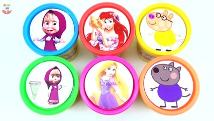 Ice Cream Play Doh Surprise Toys Masha and the Bear and Barbie Princess Colors for Kids