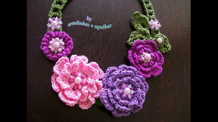 2ª VIDEO DE IMAGENES DE COLLARES TEJIDOS A CROCHET