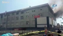 Gaziosmanpaşa'da bir tekstil fabrikasında yangın çıktı.