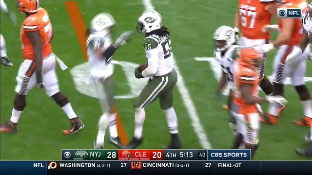 2016 - Lorenzo Mauldin intercepts Josh McCown for 1-yard