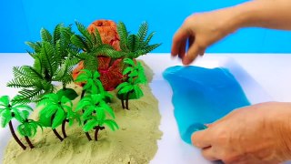 Learning Sea Animals Names for Children Ocean Blue Water Color Shark Slime Beach Sand Toys for kids