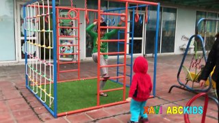 Batman Train Playground Park for kids - Toy train videos for children Kid slide by Xavi ABCKids