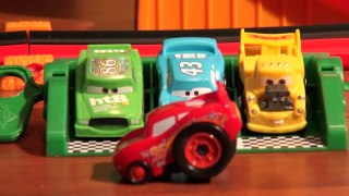 Disney Pixar Cars, RipStart Challenge Play Set with Funny Car Mater and Lightning McQueen