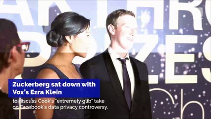 Mark Zuckerberg Responds to Tim Cook's Facebook Diss