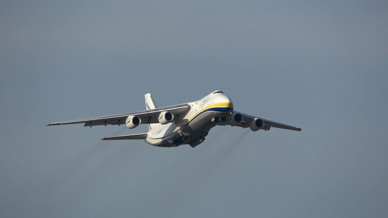 Antonov an-124, take off, roar sound
