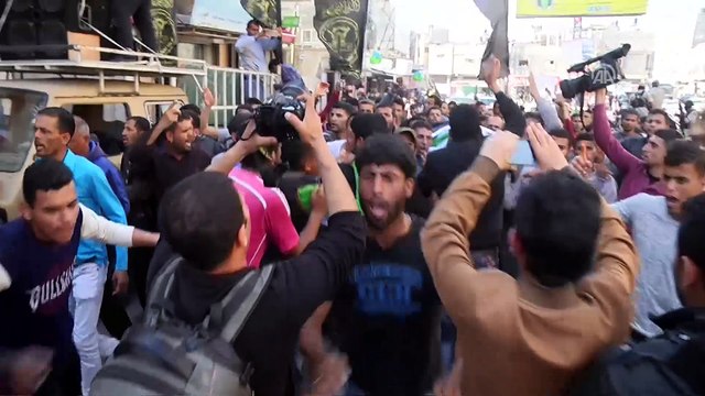 İsrail askerlerinin öldürdüğü Filistinli Rakab'ın cenaze töreni - GAZZE