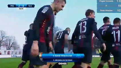 Adam Fraczczak Goal HD - Pogon Szczecin	2-0	Slask Wroclaw 02.04.2018