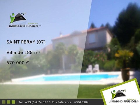 Villa A vendre Saint peray 188m2 + Terrain 2386m2