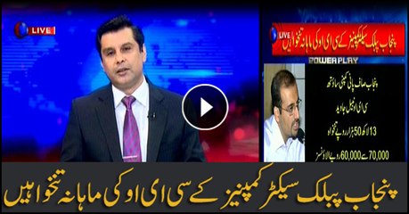 Salaries CEOs of Punjab's Public Sector companies are drawing