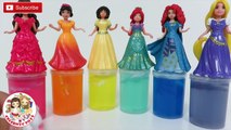 Rainbow UNICORN SLIME Sparkling Disney Princess Magiclip Colors Ariel Belle Jasmine Rapunzel