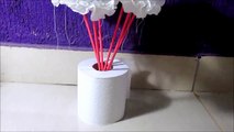 DIY/Faça você mesma : Flor feita com papel higiênico | Dica de decoração