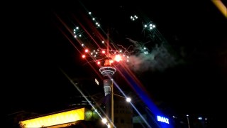 New Years Fireworks 2017 Auckland New Zealand 01/01/2017