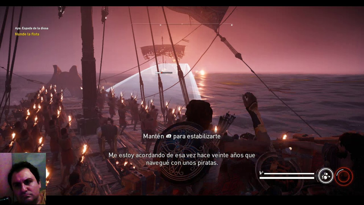 Assassin Creed Origins, gameplay Español 10, Escoltando a  Cleopatra hasta Cesar