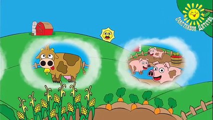 Животные на ферме для малышей. Пазлы с животными для детей