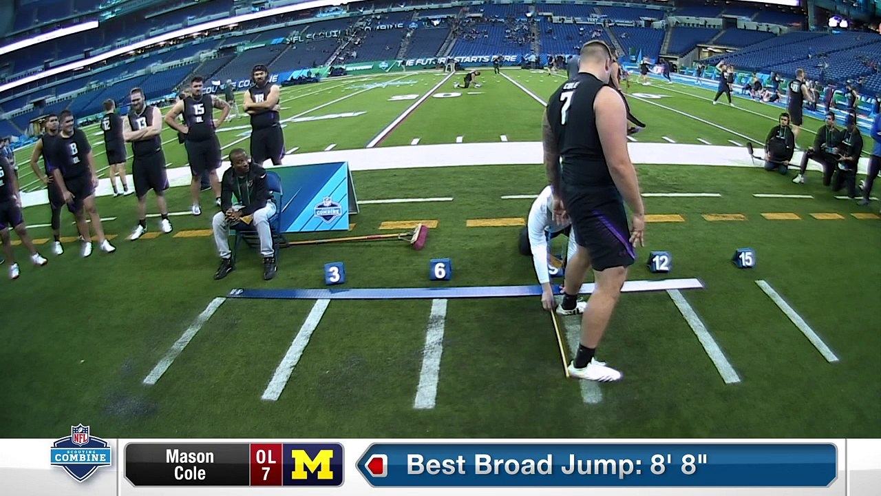 Michigan offensive lineman Mason Cole's full 2018 NFL Scouting Combine workout