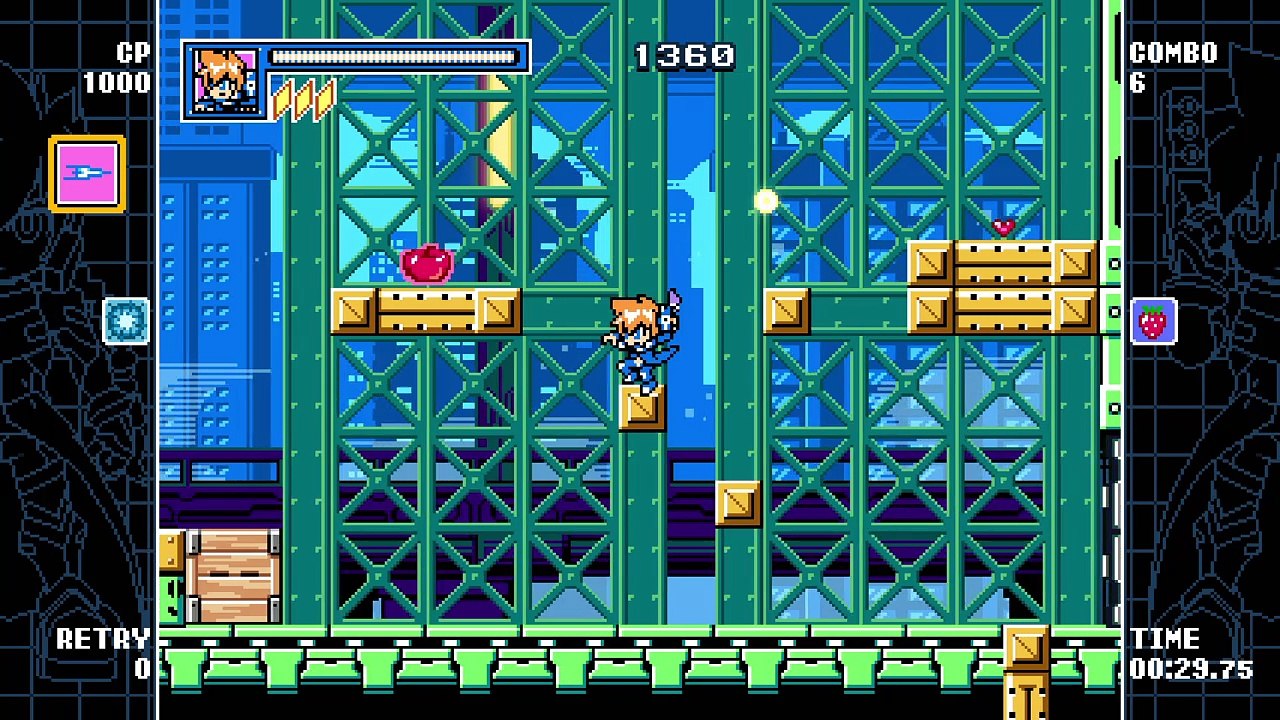 GAL*GUNVOLT BURST Gunvolt:City Stage Gameplay 1