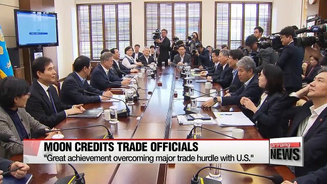 S. Korean president calls Korea, U.S. FTA revision talks job well done