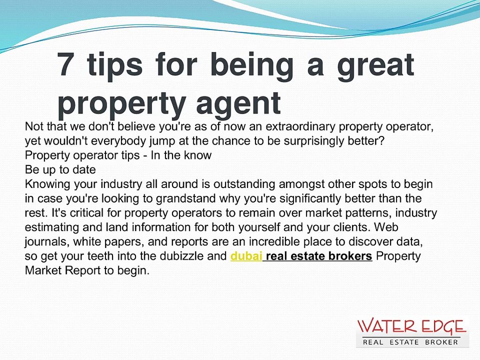 7 tips for being a great property agent