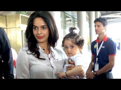 Mallika Sherawat Spotted At Mumbai Airport With Her Nephew | Bollywood Buzz