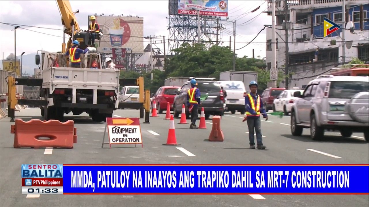 MMDA, patuloy na inaayos ang trapiko dahil sa MRT-7 construction