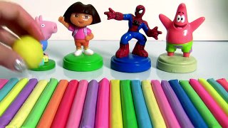 Learn Colors with Play Doh Surprises + Stacking Cups Nesting Toys Surprise Toys for Children ｡◕‿◕｡