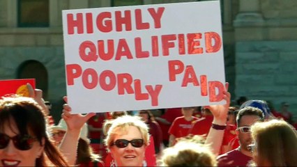 Teachers walk out in Oklahoma and Kentucky: 'We have our limits'