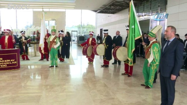 Cumhurbaşkanı Erdoğan'ı mehter takımı karşıladı